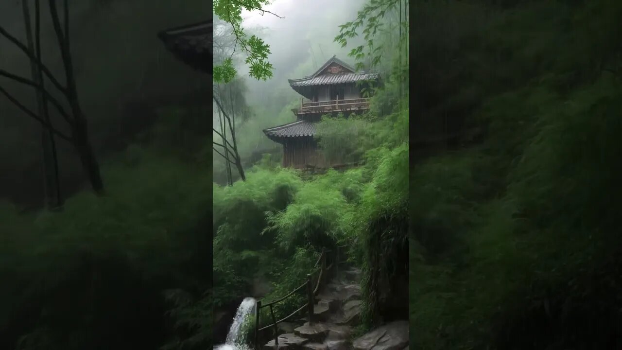 【睡觉的雨声】山间雨林雨声·鸟声，最佳雨声助眠，缓解压力与焦虑、深度冥想治愈失眠BGM #shorts #short #shortvideo #sleep #meditation #relax