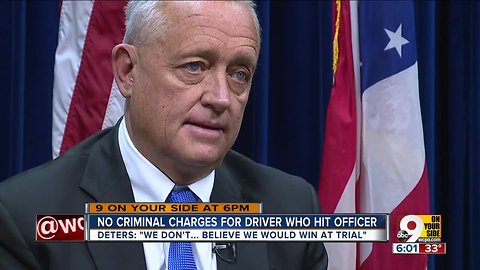 No criminal charges for driver who hit officer