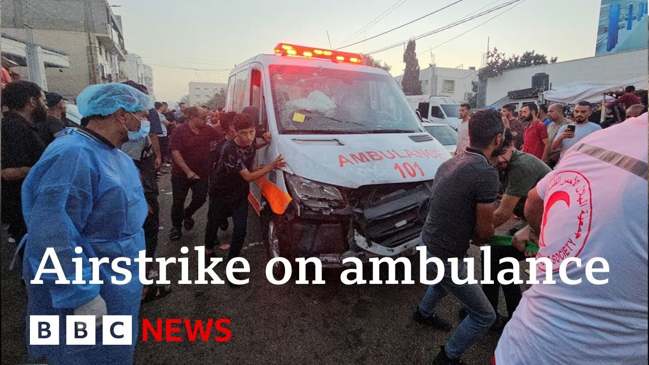 Gaza frontline report: Israel confirms airstrike on ambulance - BBC News