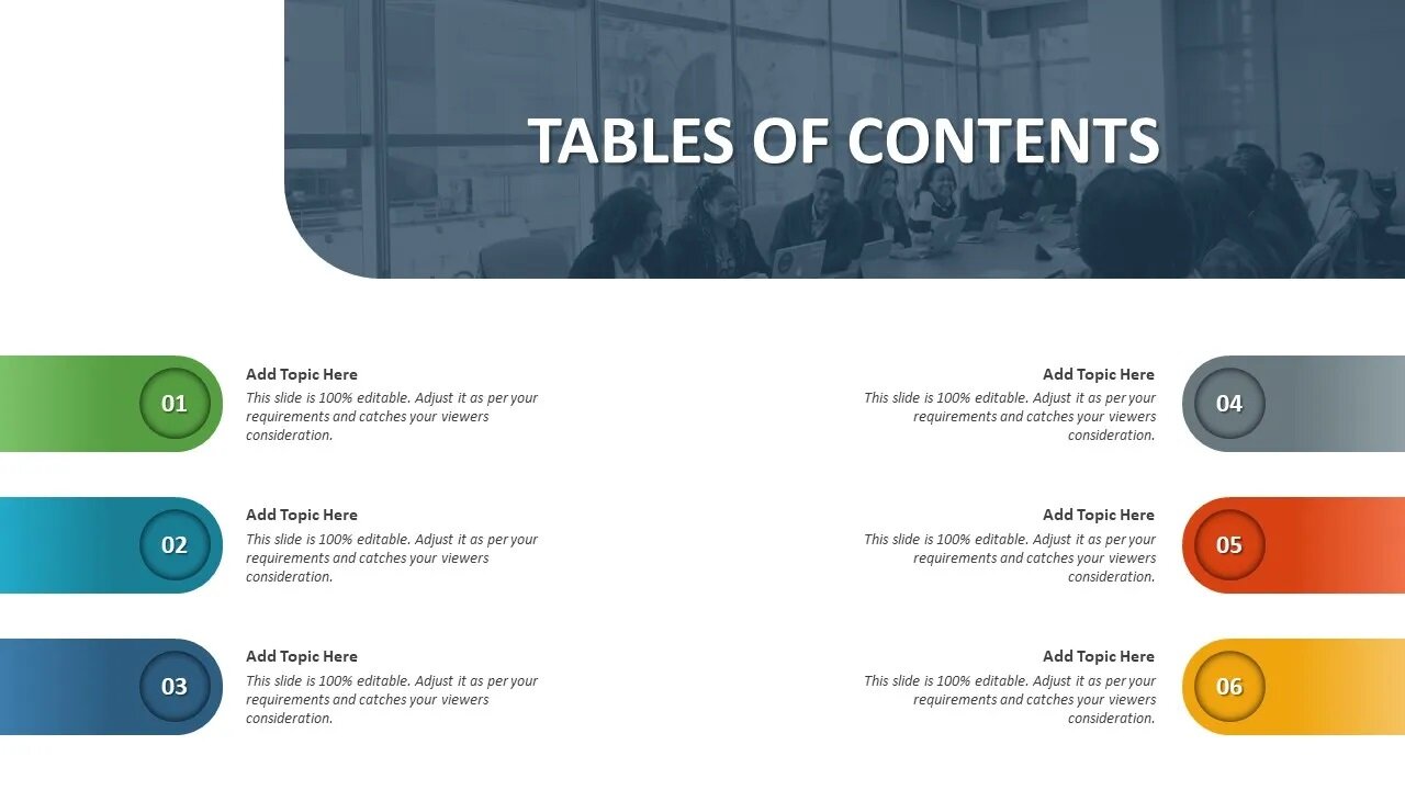 Table Of Contents Presentation Design