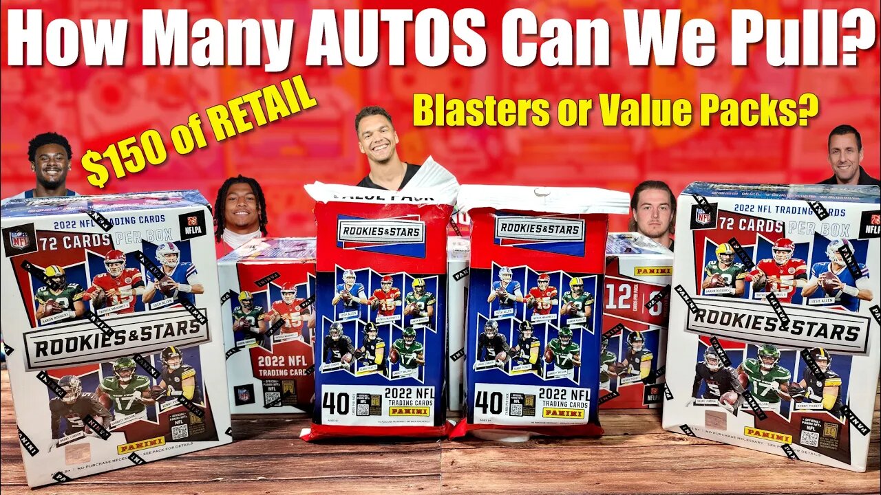 BLASTERS vs VALUE PACKS | 2022 Rookies & Stars Football Card Retail REVIEW Pulling AUTOS and ROOKIES