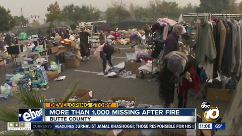 More than 1,000 missing after NorCal fire