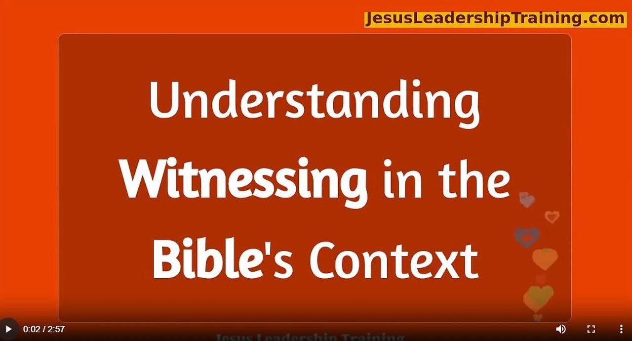 Understanding Witnessing in the Bible