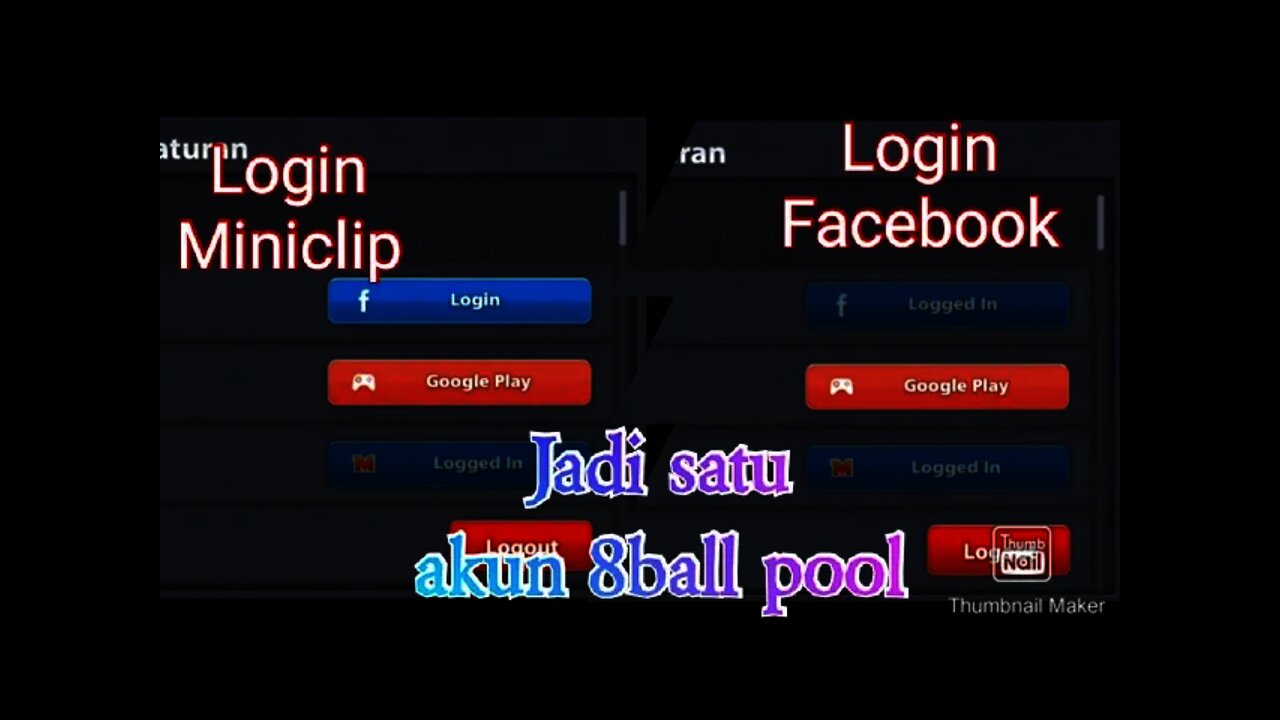 2metode login ke 1 tujuan akun 8ball pool | Cara masuk akun FB 8bp Lulubox android