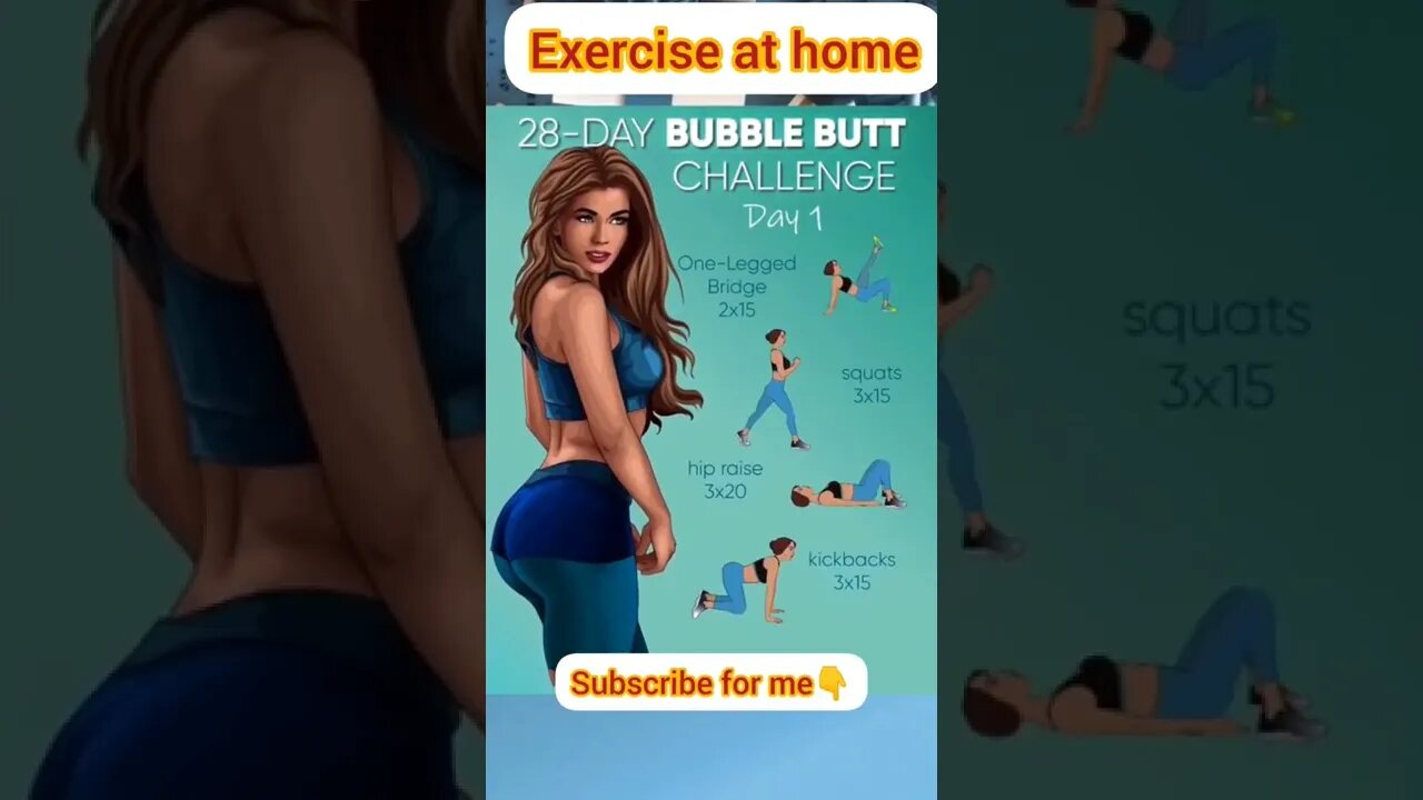 🔥bubble butt challenge🔥#exercise #shorts #exerciseathome #bubblebuttworkout #slim #fatburnerworkout