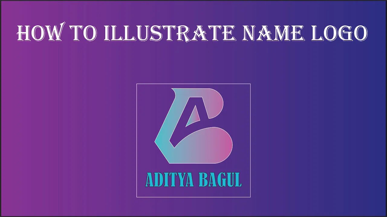 ✨ || The name logo design process || adobe illustrator tutorial || LOGO DESIGN || ✨