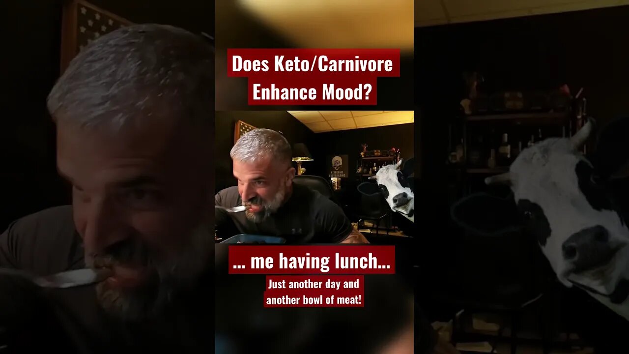 Does carnivore enhance mood? Security footage caught me enjoying a bowl of meat! You be the judge…🥩