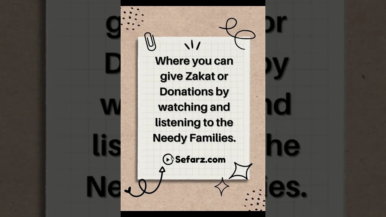 Before Paying Zakat, Watch and Listen to the Needy Families. Come to Sefarz.com and Pay Zakat Online