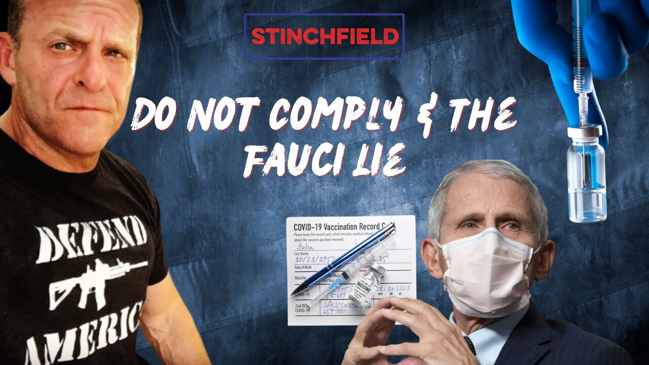 "I will not comply." Dr. Fauci lies exposed.