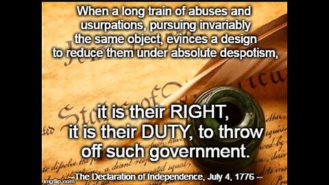 OUR "DUTY TO THROW OFF SUCH GOVERNMENT