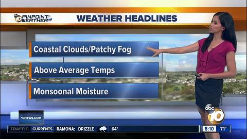 10News Pinpoint Weather for Sat. July 28, 2018