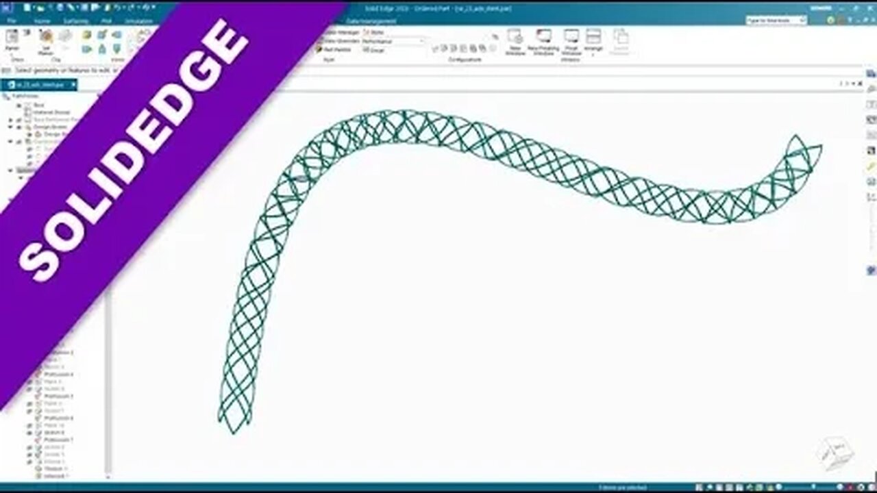 Erweiterter Stent - Advanced Stent - SolidEdge 2023 Training - Part Design