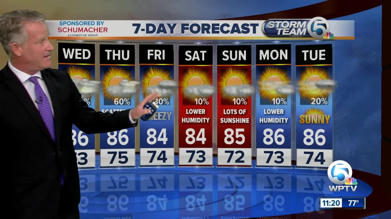 Latest Weather Forecast 11 p.m. Tuesday