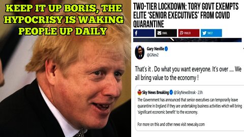 Great News! Boris Johnson's New Hypocritical VIP Business Travel Exemptions Are Waking People Up
