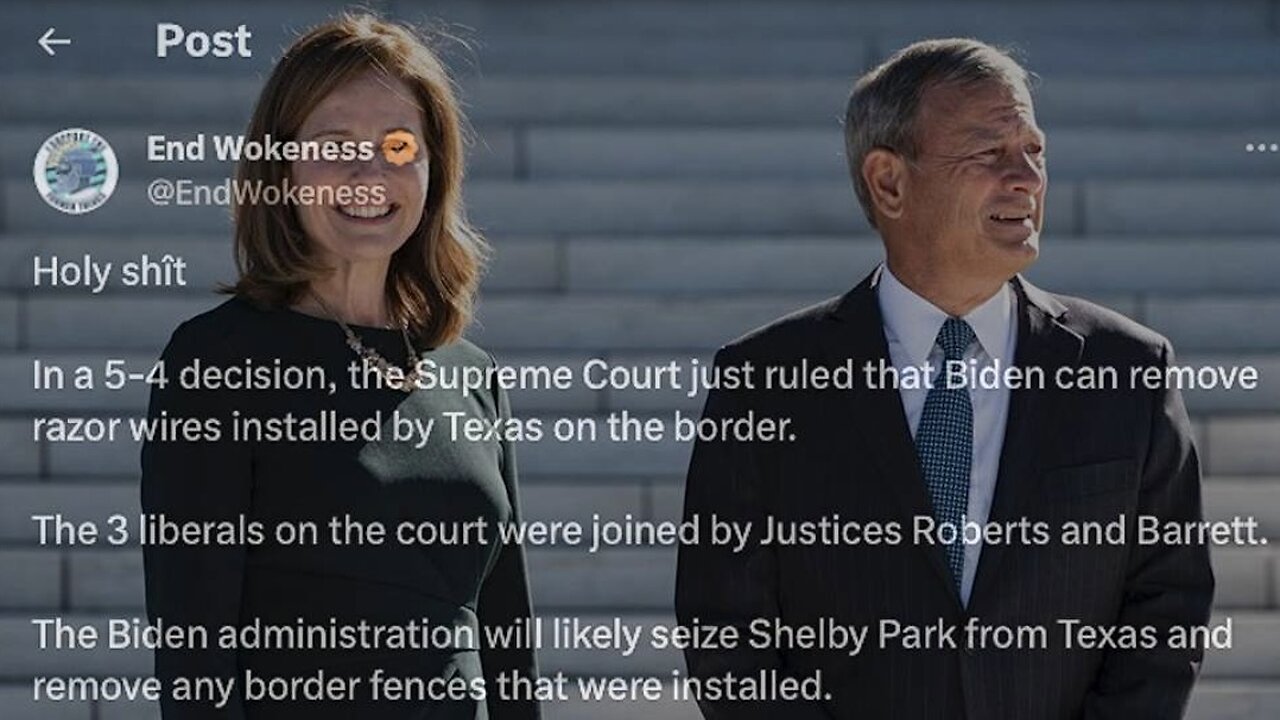 BREAKING: U.S. Supreme Court Just Endorsed Collapse of the Border, Orders Texas to Submit to Illegal Migrant Invasion!