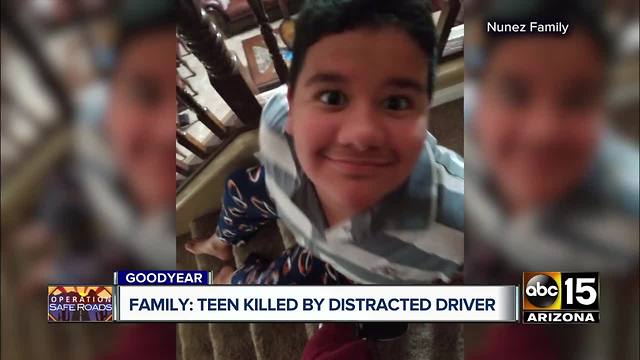 Family friend says teen was killed by distracted driver in Goodyear