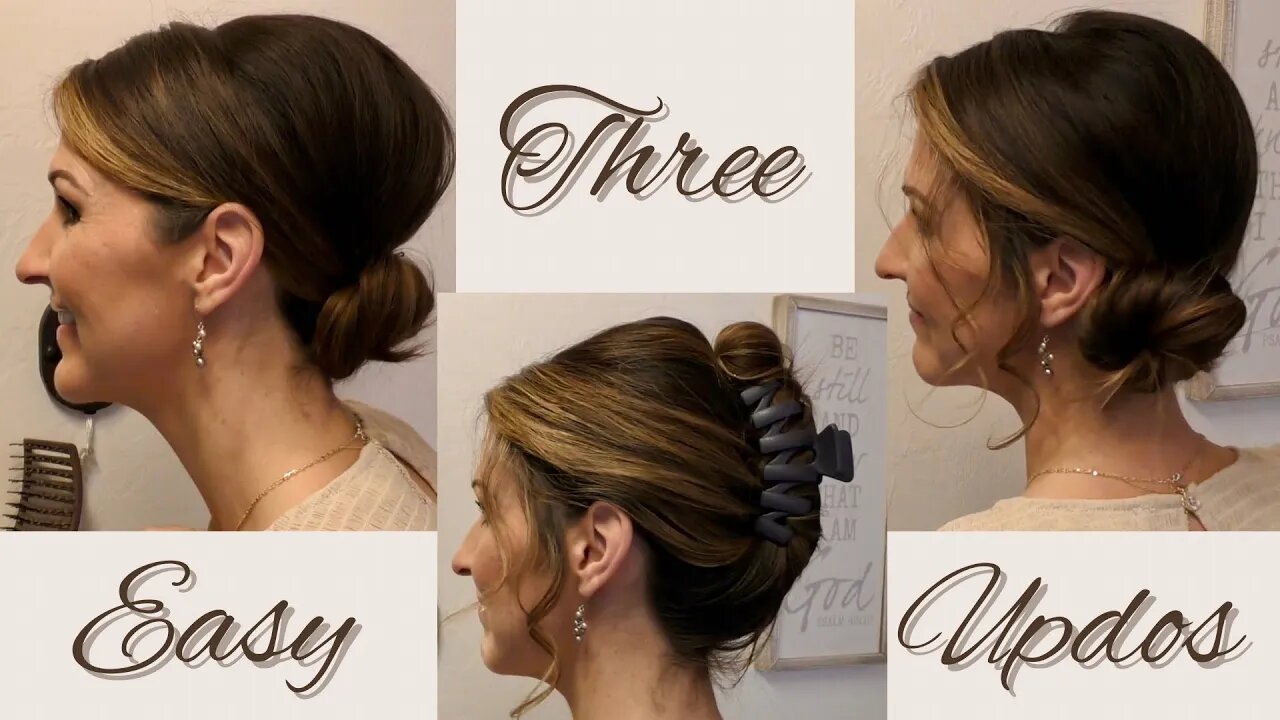 Three Quick And Easy Everyday Updos 🦋 Simple And Elegant Updos For Busy Moms 🦋