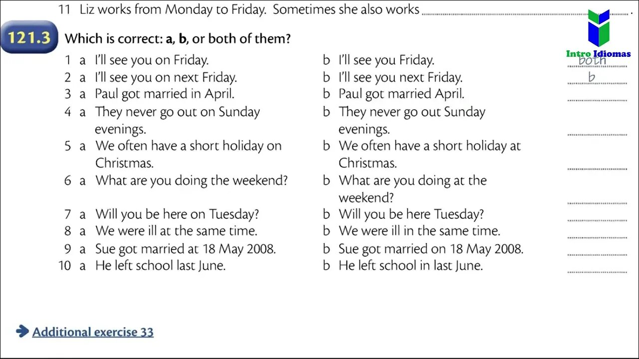 121 - 122 - English prepositions time - ENGLISH GRAMMAR IN USE - Units 121 - 122