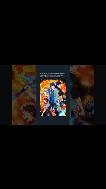 BLUE EXORCIST New Anime partagera le 10 septembre 2023 lors de l'Aniplex Online Fest 2023.
