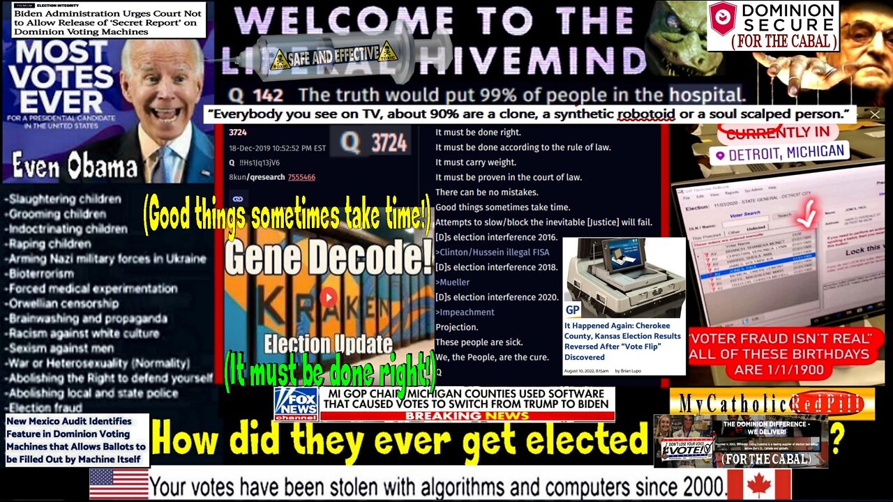 Gene on the Election. The Great Election Sting! Part 11 (Q-3724 -Good things sometimes take time!)