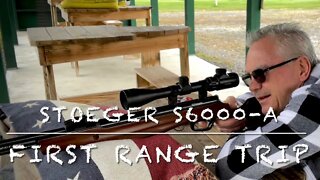 Stoeger S6000-A 22 caliber underlever springer air rifle first range trip 25 yard groups