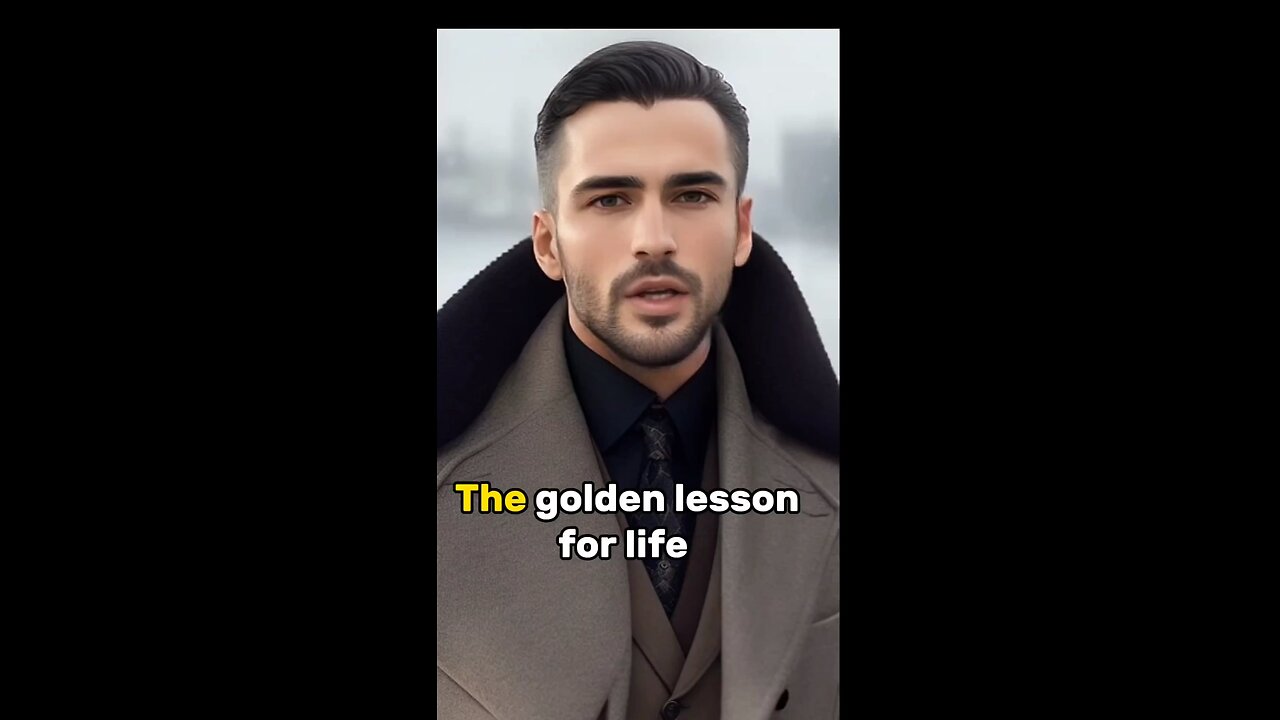 The golden lesson of life.