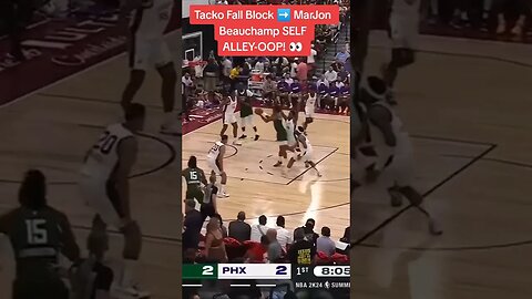 Tacko Fall with the BLOCK & MarJon with the Alley-oop! #summerleague2023 #nbahighlights #hiphop