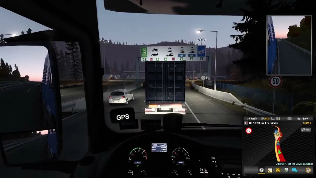 Eurotrucksimulator 2. Mit dem LKW durch Europa mit guter Musik.