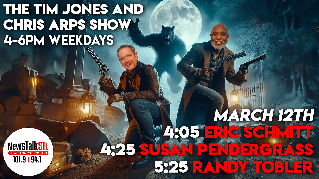 The Tim Jones and Chris Arps Show 03.12.2024 Eric Schmitt | Susan Pendergrass | Randy Tobler