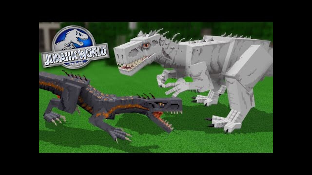 INDORAPTOR Vs INDOMINUS REX!!! - Jurassic World Minecraft DLC | Ep5