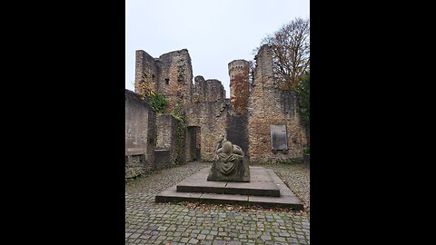 WW2 memorial inside Castle ruins in Germany