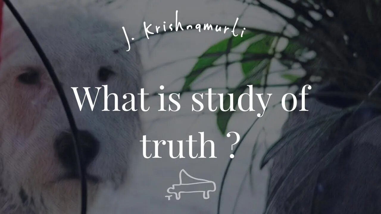 J Krishnamurti | What is study of truth? | immersive pointer | Art A&N Loven