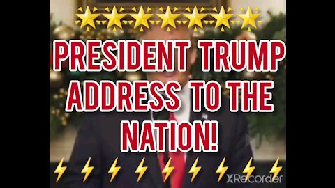 PRESIDENT TRUMP ADDRESS THE NATION!