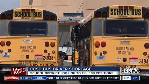 CCSD working to fill 108 bus driver positions