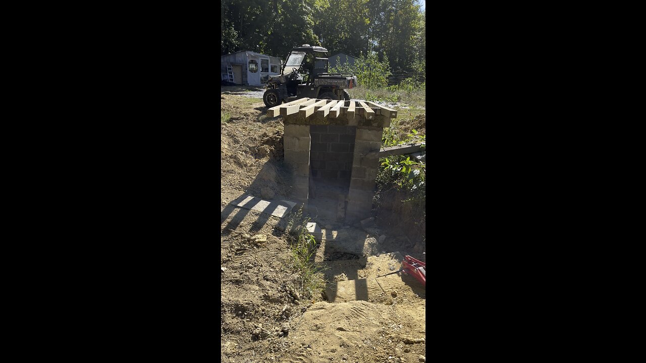 Cellar Build is Coming Along 🧱 #ChamberlinFamilyFarms #construction #masonry #cellar