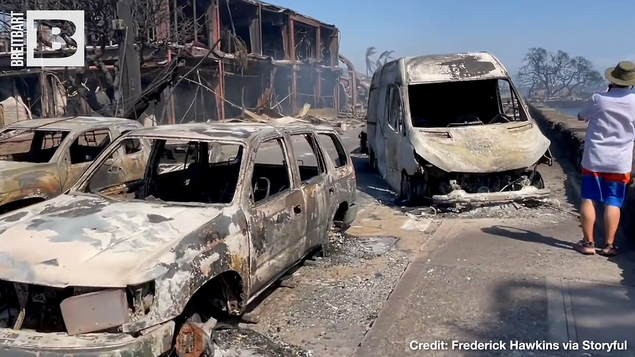 "Gut-Wrenching": Burned-Out Cars Line Streets as Residents Survey the Ruins of Lahaina, Hawaii