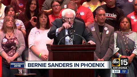 Bernie Sanders speaks in Phoenix