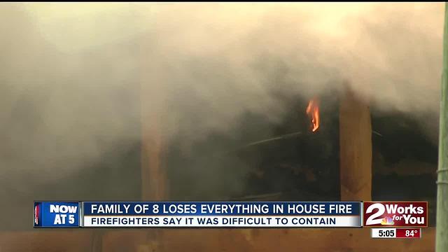 Family of 8 oses everything in morning house fire