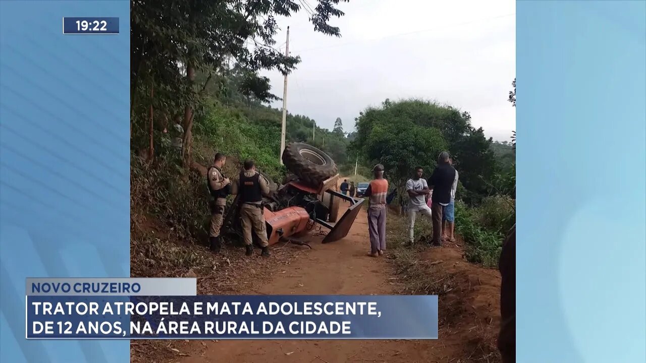 Novo Cruzeiro: Trator Atropela e Mata Adolescente, de 12 Anos, na Área Rural da Cidade.