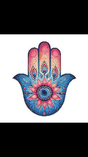 HAMSA HAND Cross Stitch Pattern by Welovit Cross Stitch | welovit.net | #welovit #welovitcrossstitch