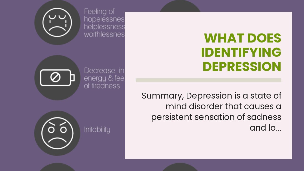 What Does Identifying Depression Warning Signs and What to Do Next Do?