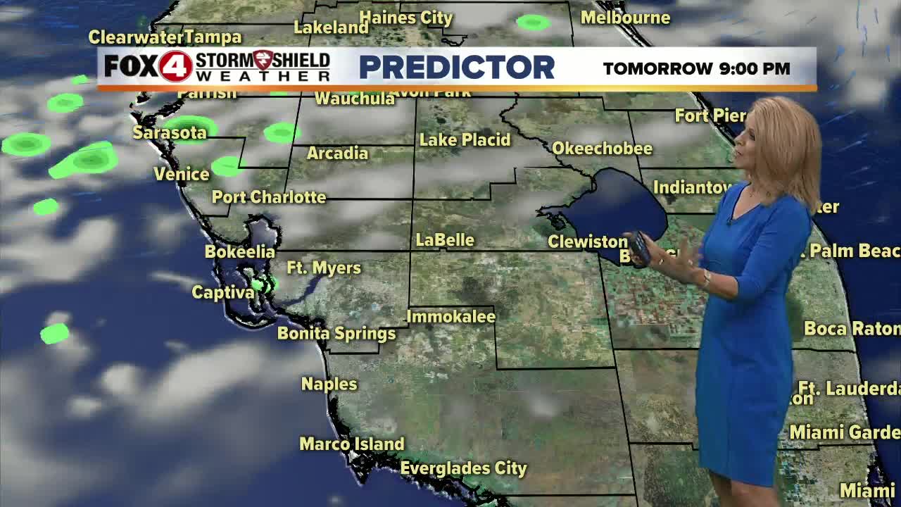 Mainly dry and warm through Wednesday