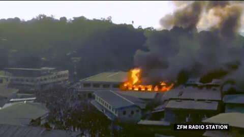 Solomon Islands lockdown rioters set fire to govt buildings