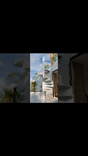 Luxury Mediterranean-Tropical Bali Villas with Ocean & Ricefield Views 🌴 #shorts #architecture