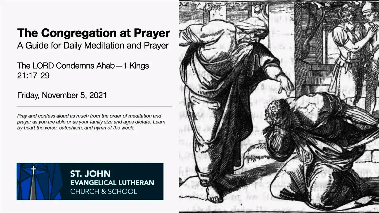 The LORD Condemns Ahab—1 Kings 21:17-29