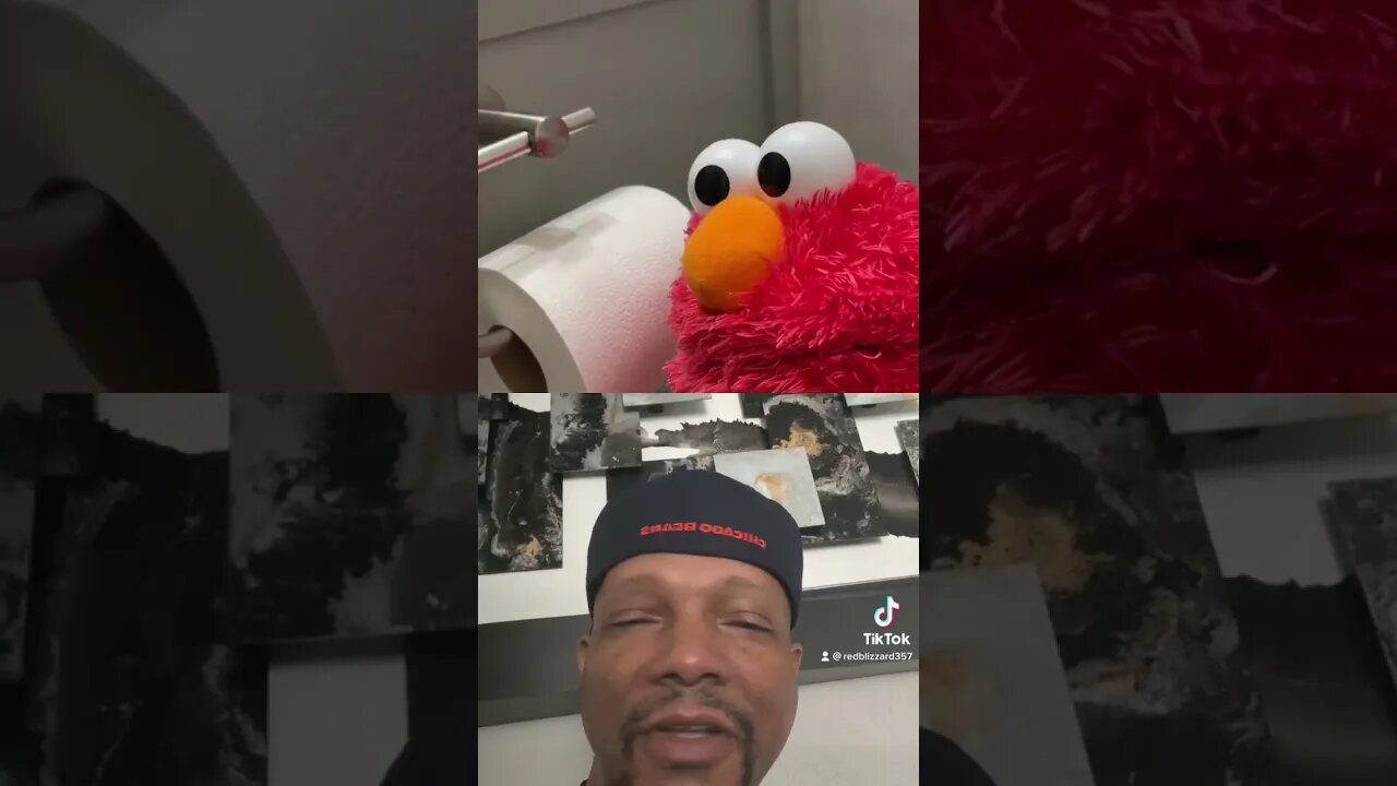 Elmo after eating an edible