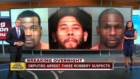 Three suspects arrested in Pinellas County gas station armed robbery spree