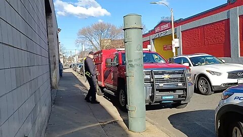 Boston police investigate a Hazmat situation