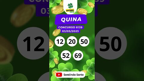 🍀 Resultado QUINA 6139 | 03/05/23 | Sentindo Sorte #shorts