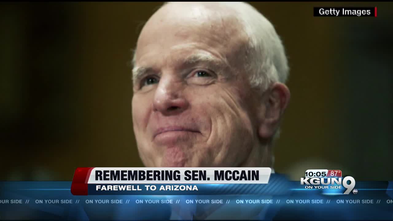 Friends, political rival say goodbye to McCain